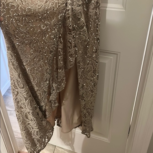 Alex Evenings Brown Ruched Sequin Gown NWT - Picture 3 of 7